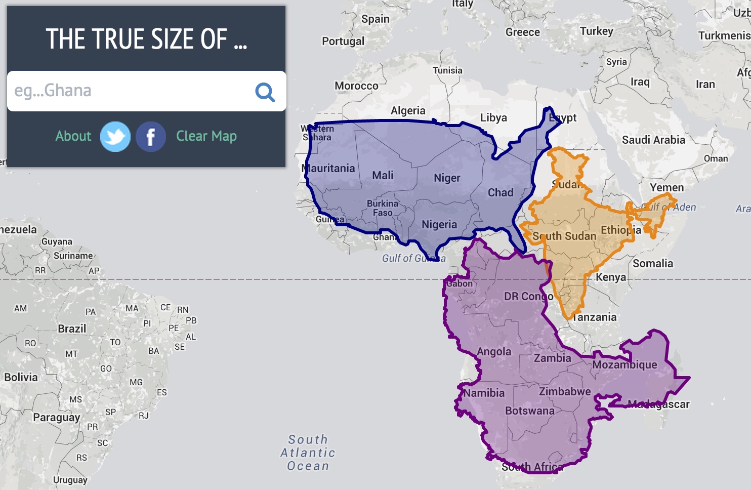 true size map of the world The True Size Of true size map of the world